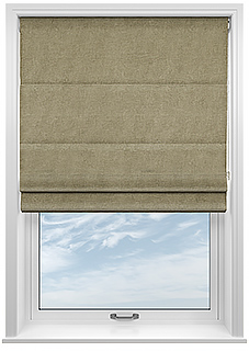 Ashbourne (Blackout), Saddle Brown - Roman Blind